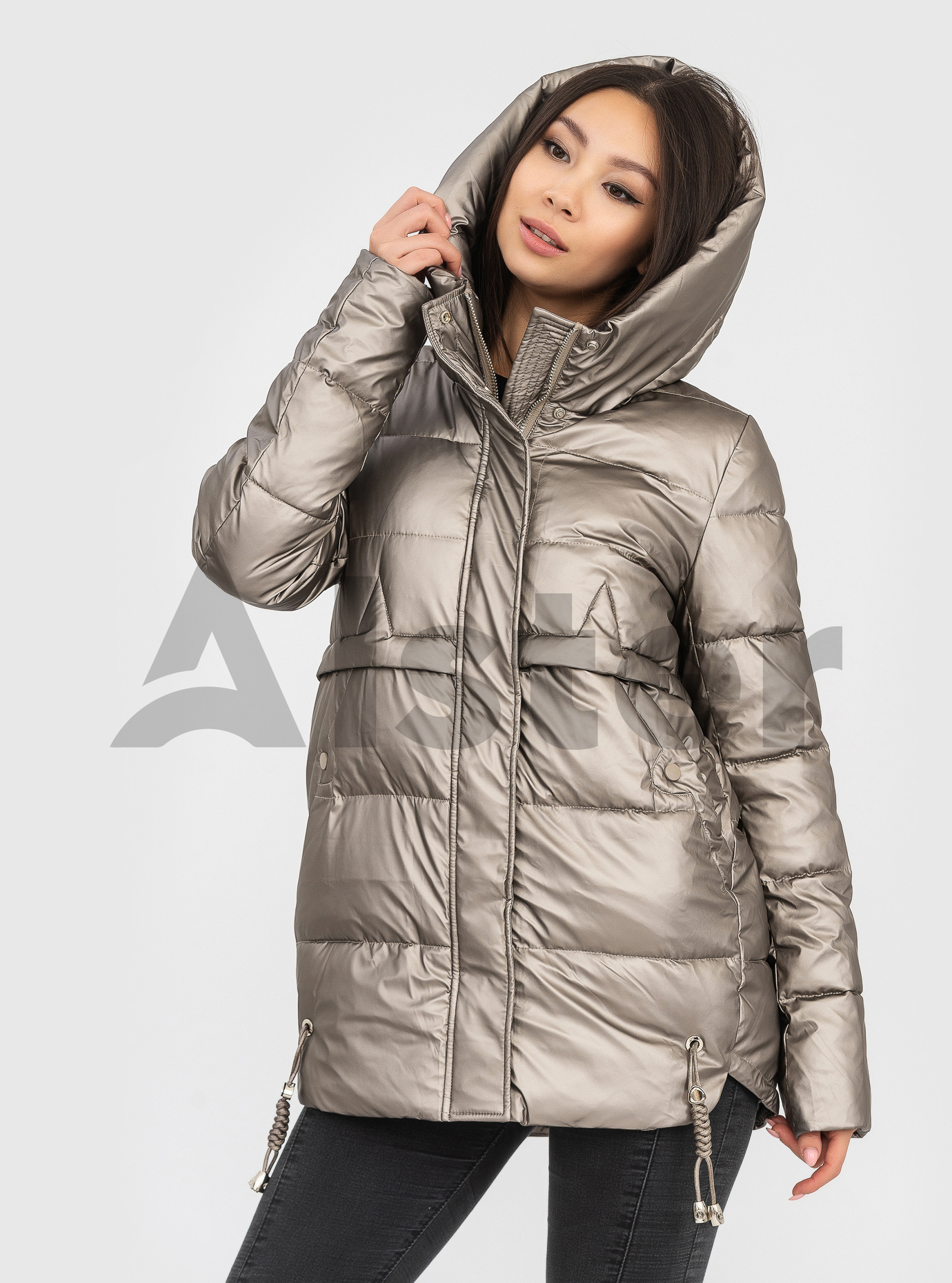 Зимняя женская куртка ZLLY Светло-бежевый 2XL (ZL21221-20): фото - Alster.ua
