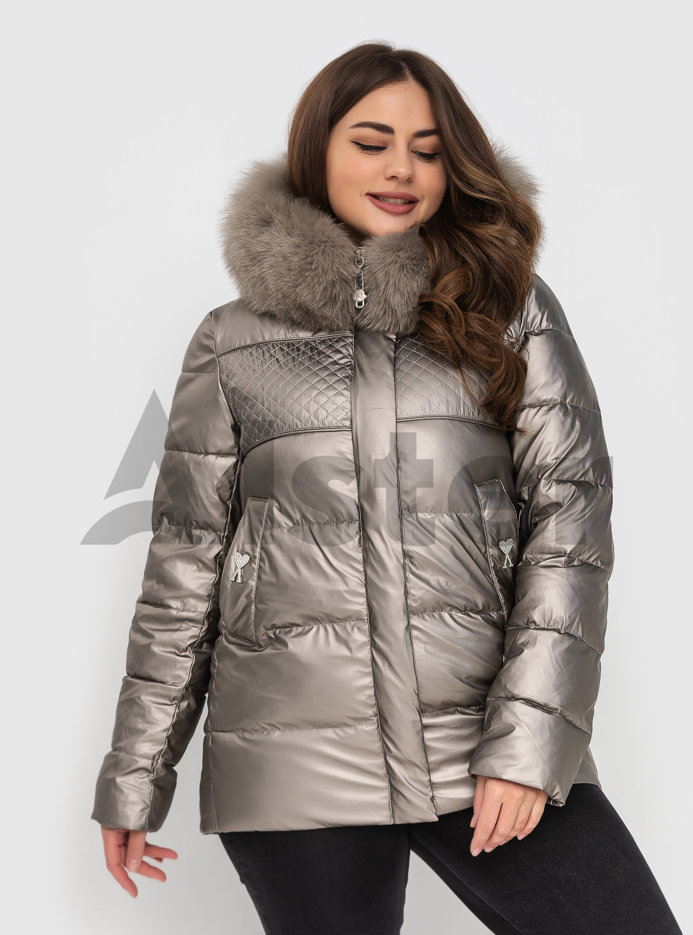 Зимняя куртка с мехом ZLLY Бронзовый 3XL (ZL21528-03): фото - Alster.ua