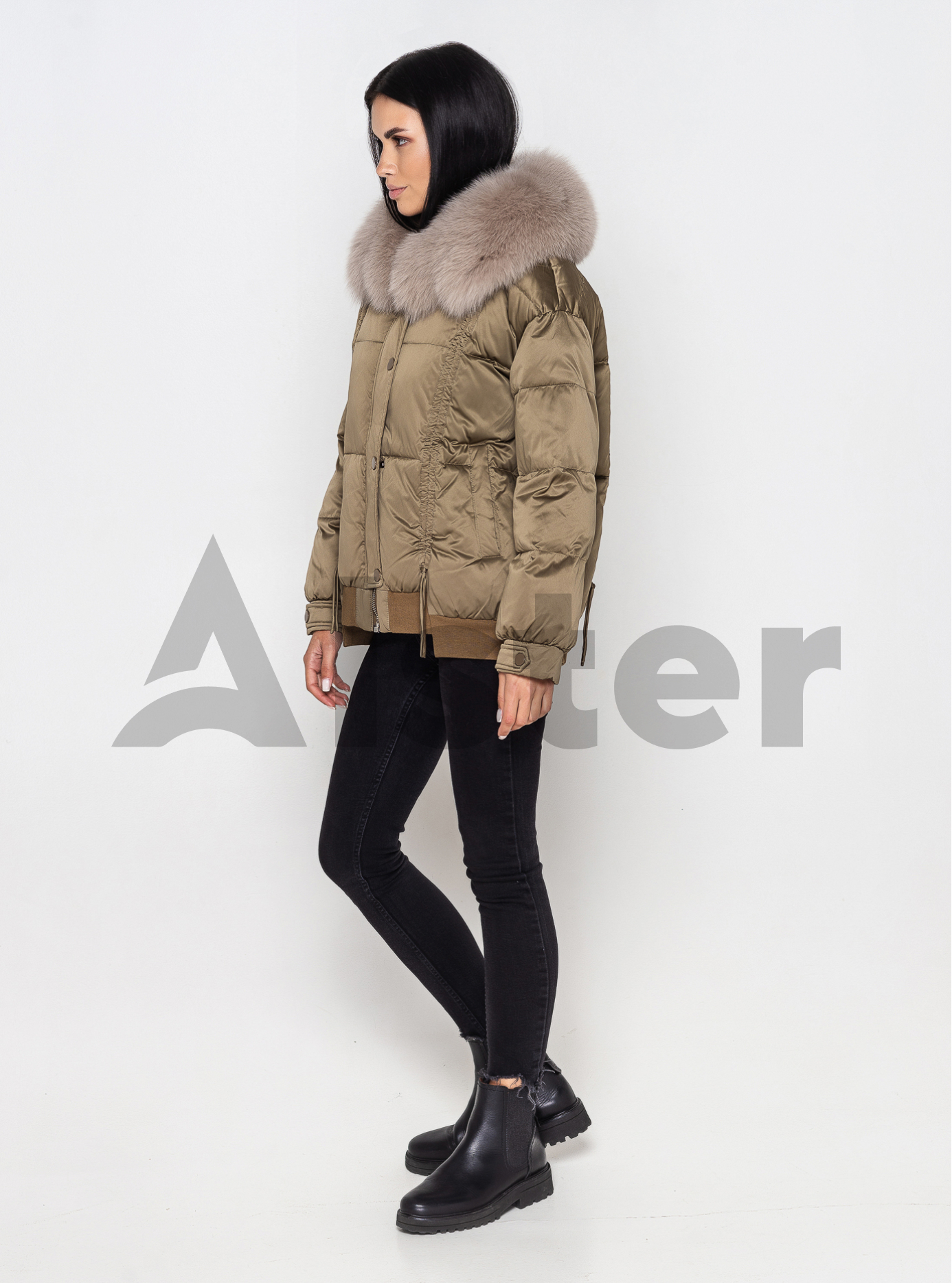 Зимняя куртка-бомбер ZLLY 3393 с мехом Бронзовый XL (ZL3393-14): фото - Alster.ua