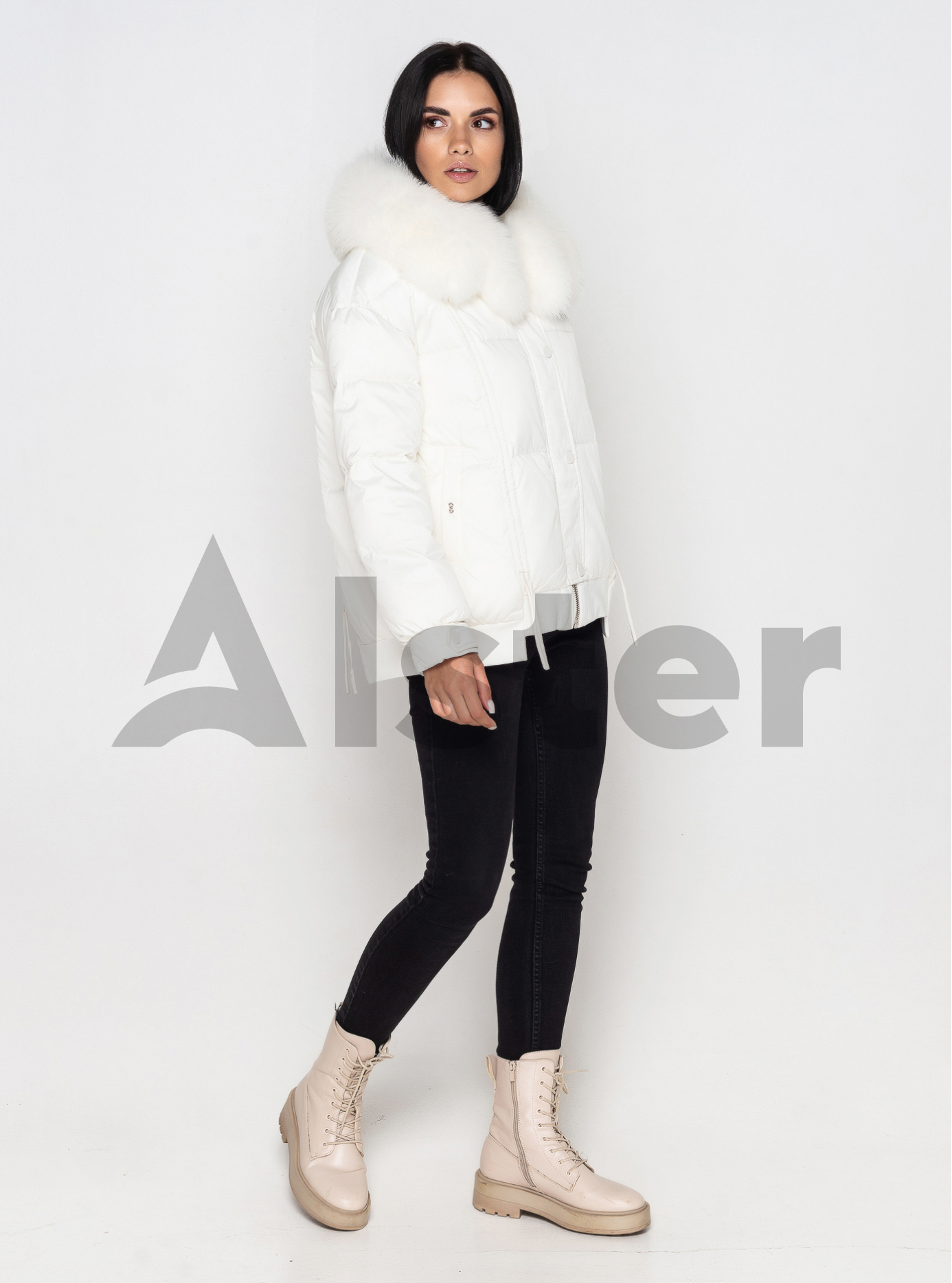 Зимняя куртка-бомбер ZLLY 3393 с мехом Белый M (ZL3393-02): фото - Alster.ua