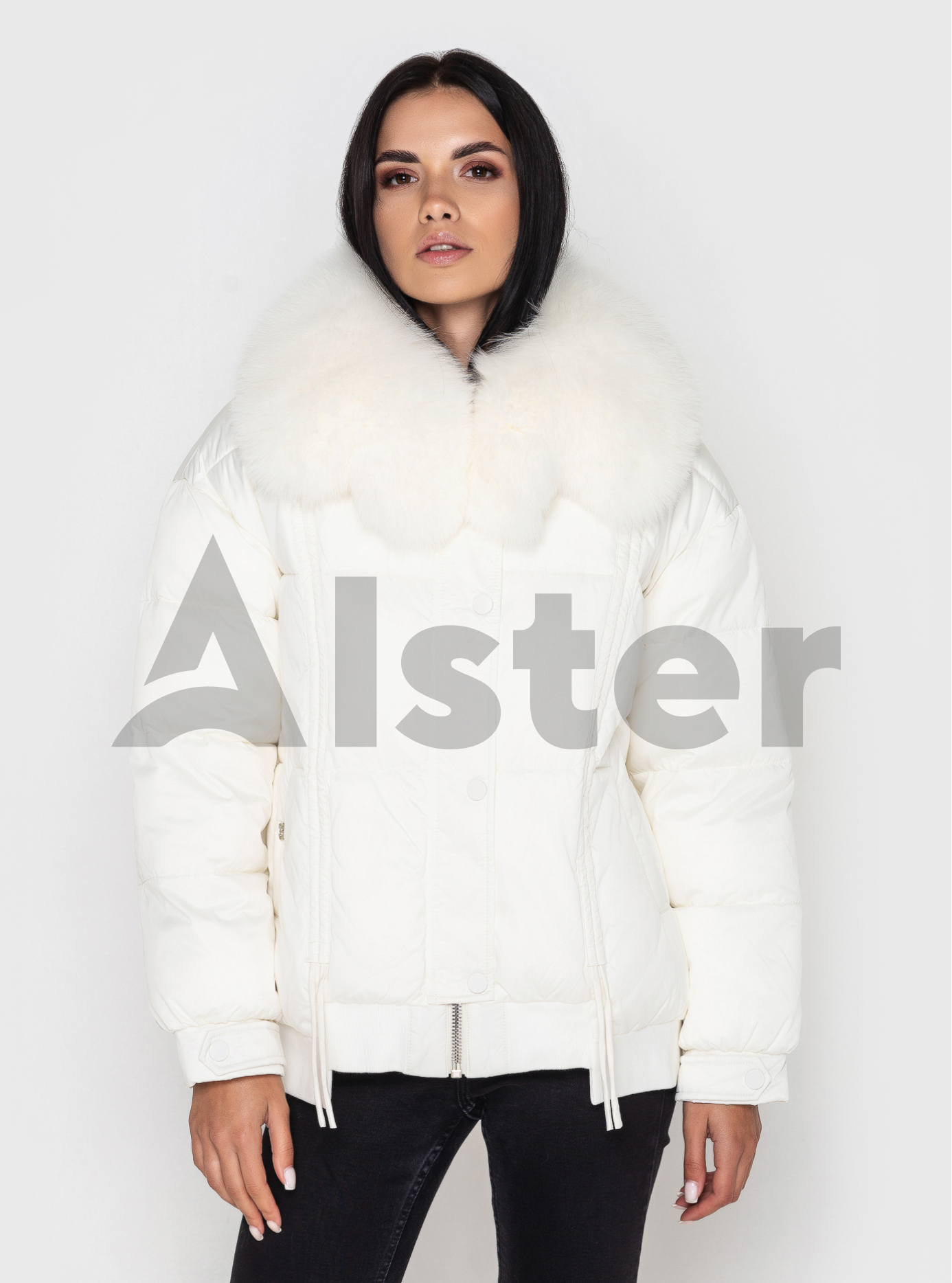 Зимняя куртка-бомбер ZLLY 3393 с мехом Белый M (ZL3393-02): фото - Alster.ua