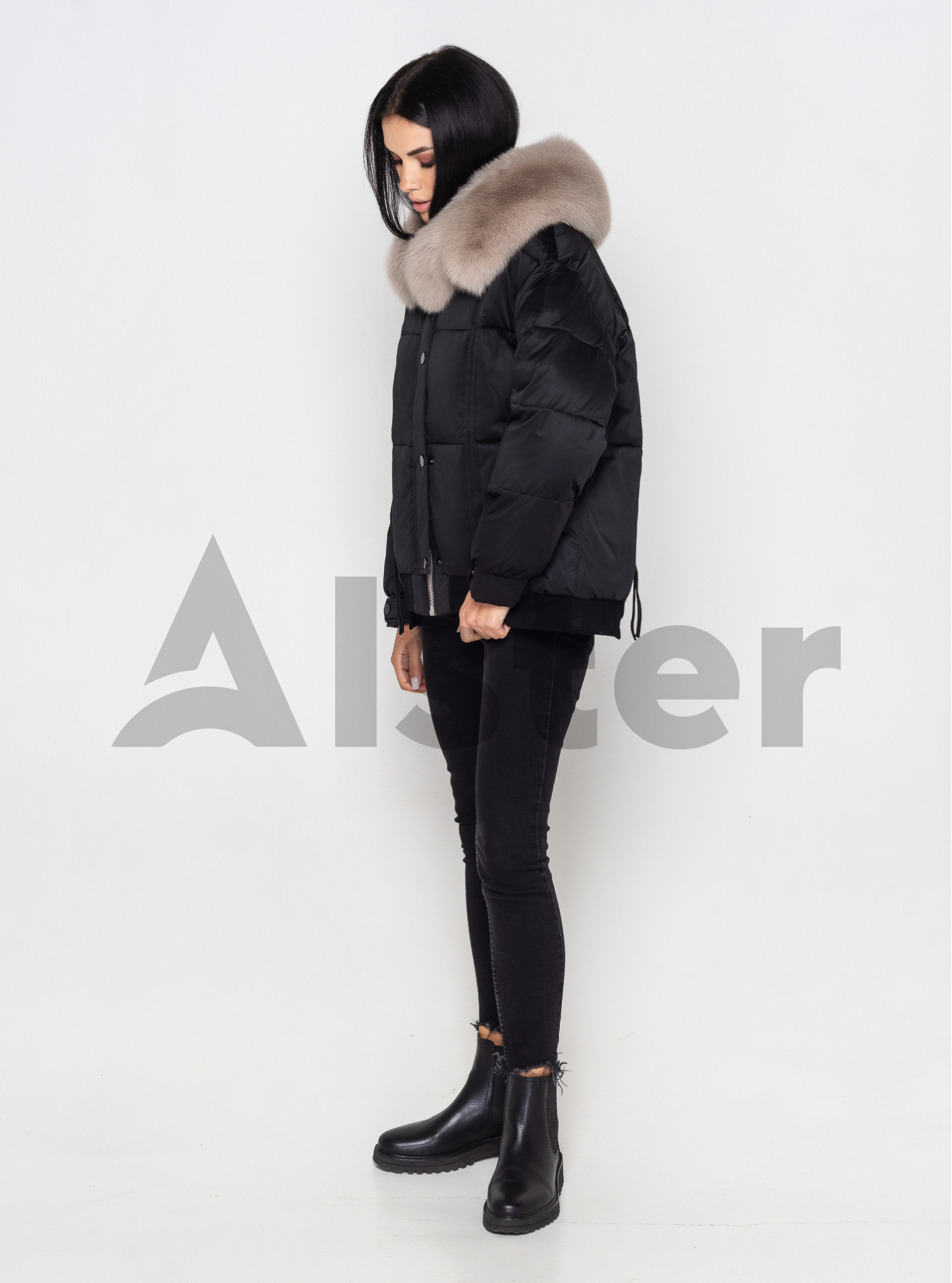 Зимняя куртка-бомбер ZLLY 3393 с мехом Чёрный XL (ZL3393-09): фото - Alster.ua