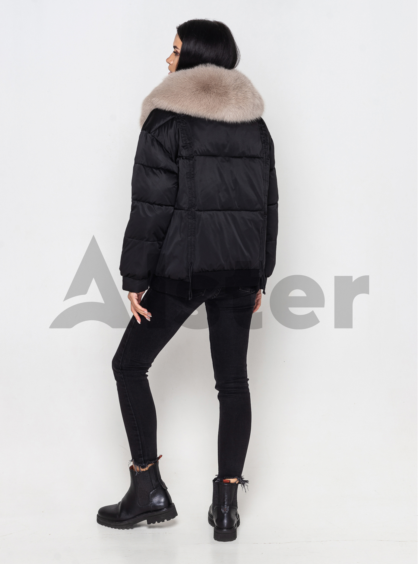 Зимняя куртка-бомбер ZLLY 3393 с мехом Чёрный XL (ZL3393-09): фото - Alster.ua