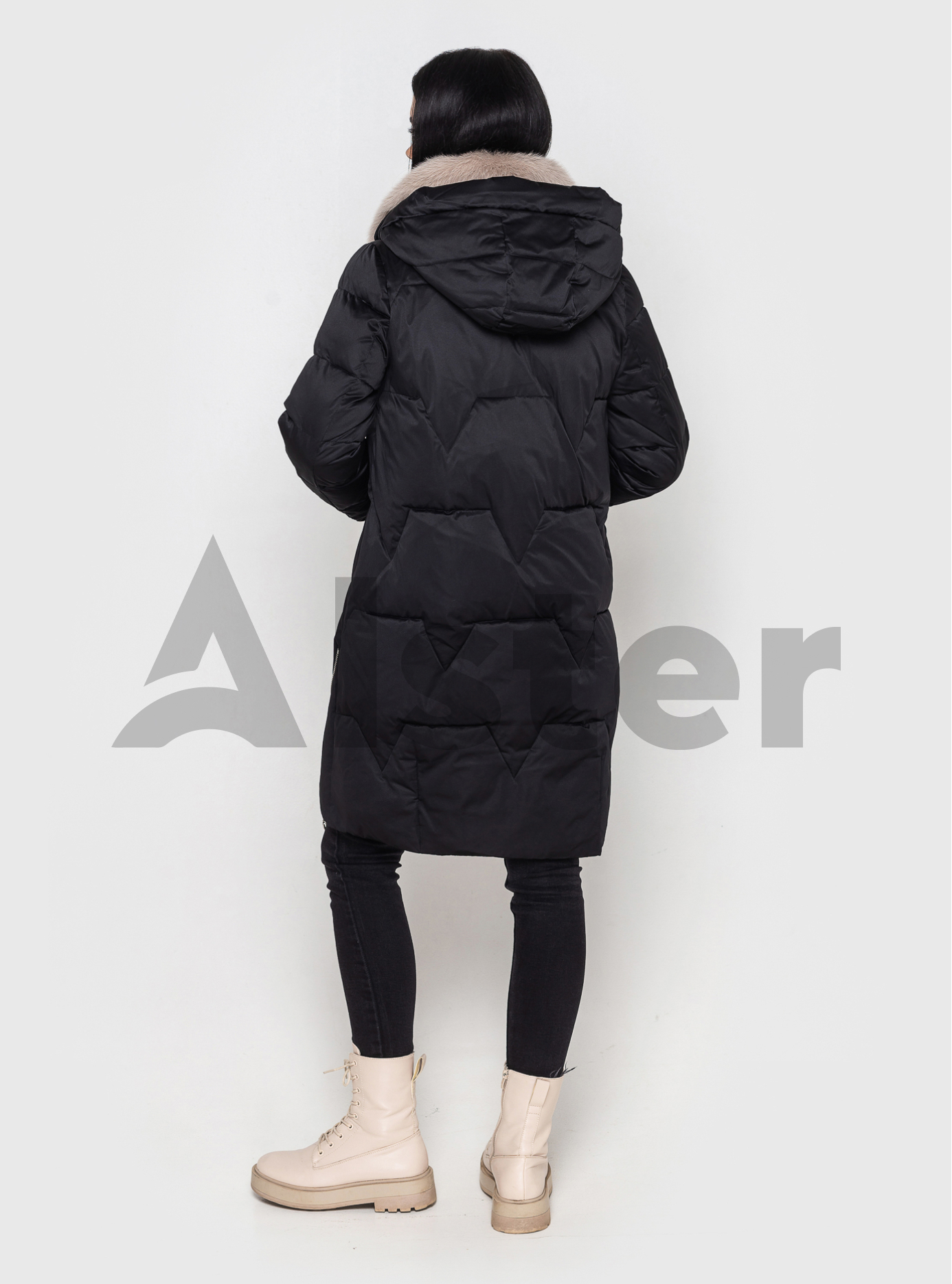 Куртка средней длины ZLLY 3750 с мехом Чёрный 2XL (ZL3750-10): фото - Alster.ua