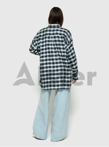 Женская клетчатая рубашка 2573 с длинным рукавом