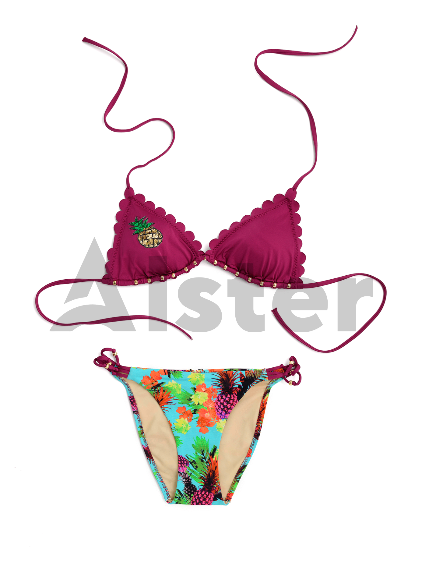 Раздельный купальник с мягкими чашками Марсала 38 (01-KE211001): фото - Alster.ua