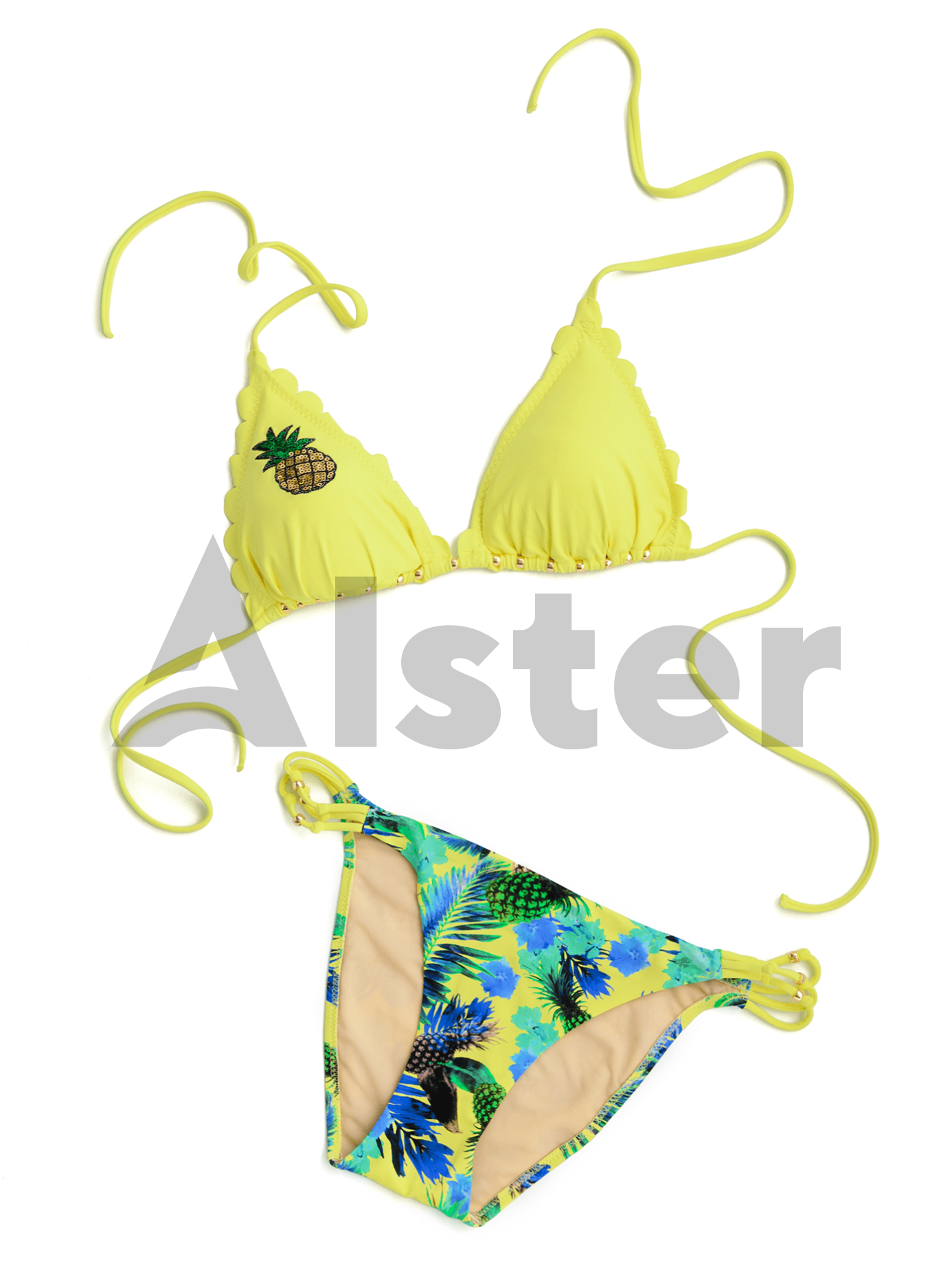 Раздельный купальник с мягкими чашками Лайм 38 (01-KE211000): фото - Alster.ua