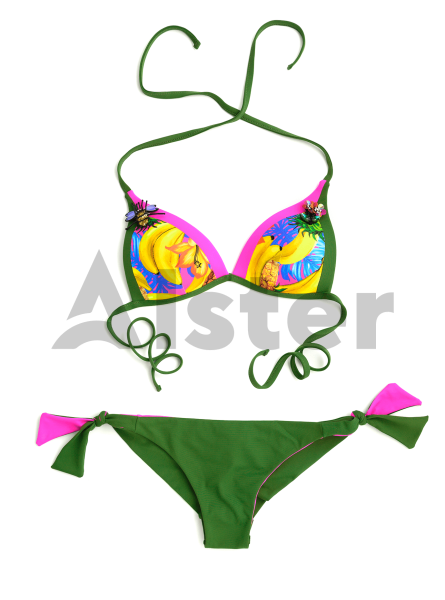 Раздельный купальник с тропическим рисунком