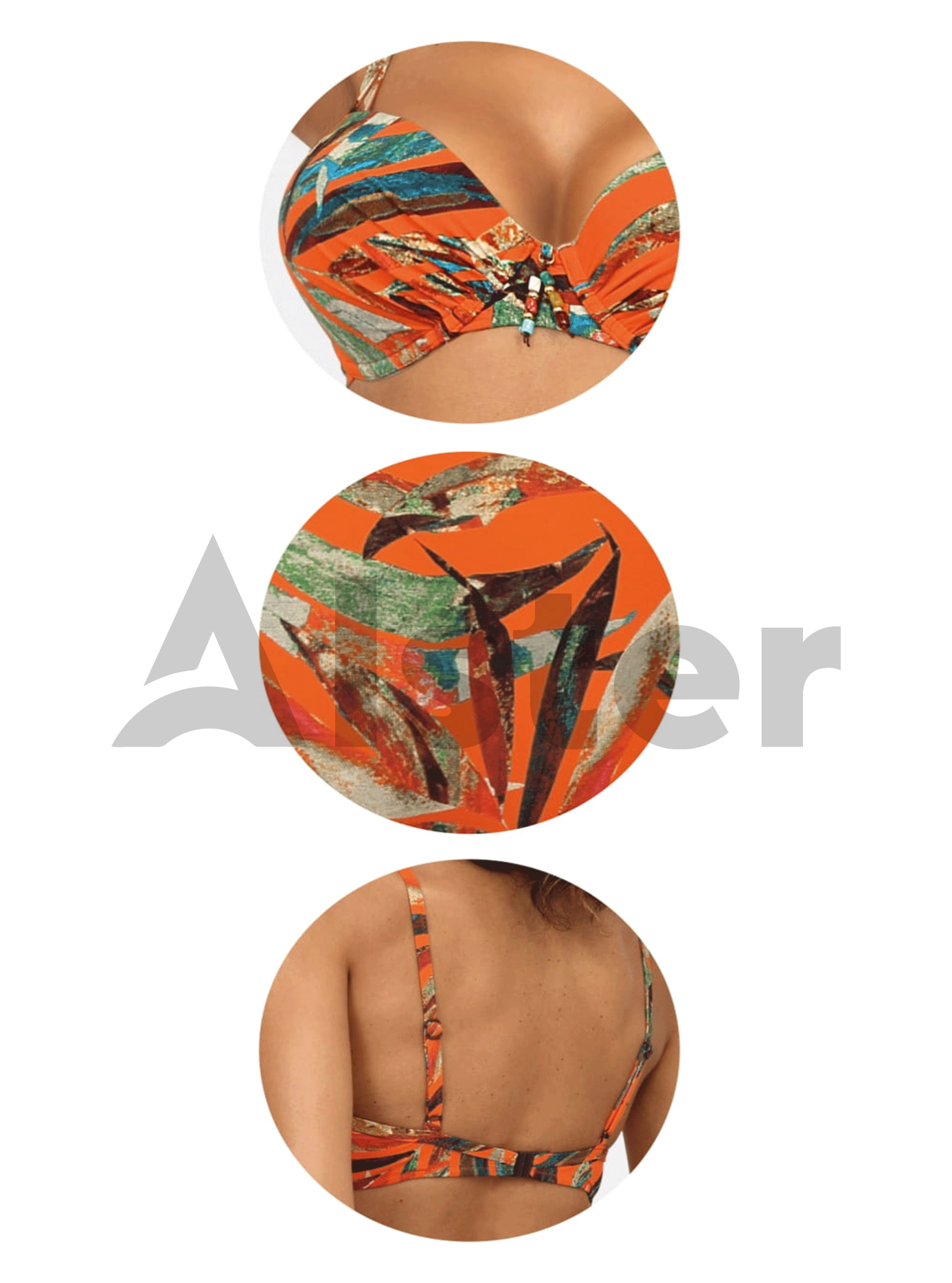 Раздельный купальник с рисунком Оранжевый 46D (01-KF20102): фото - Alster.ua Раздельный купальник с рисунком Оранжевый 46D (01-KF20102): фото - Alster.ua