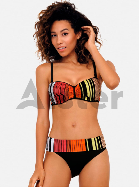 Раздельный купальник в полоску