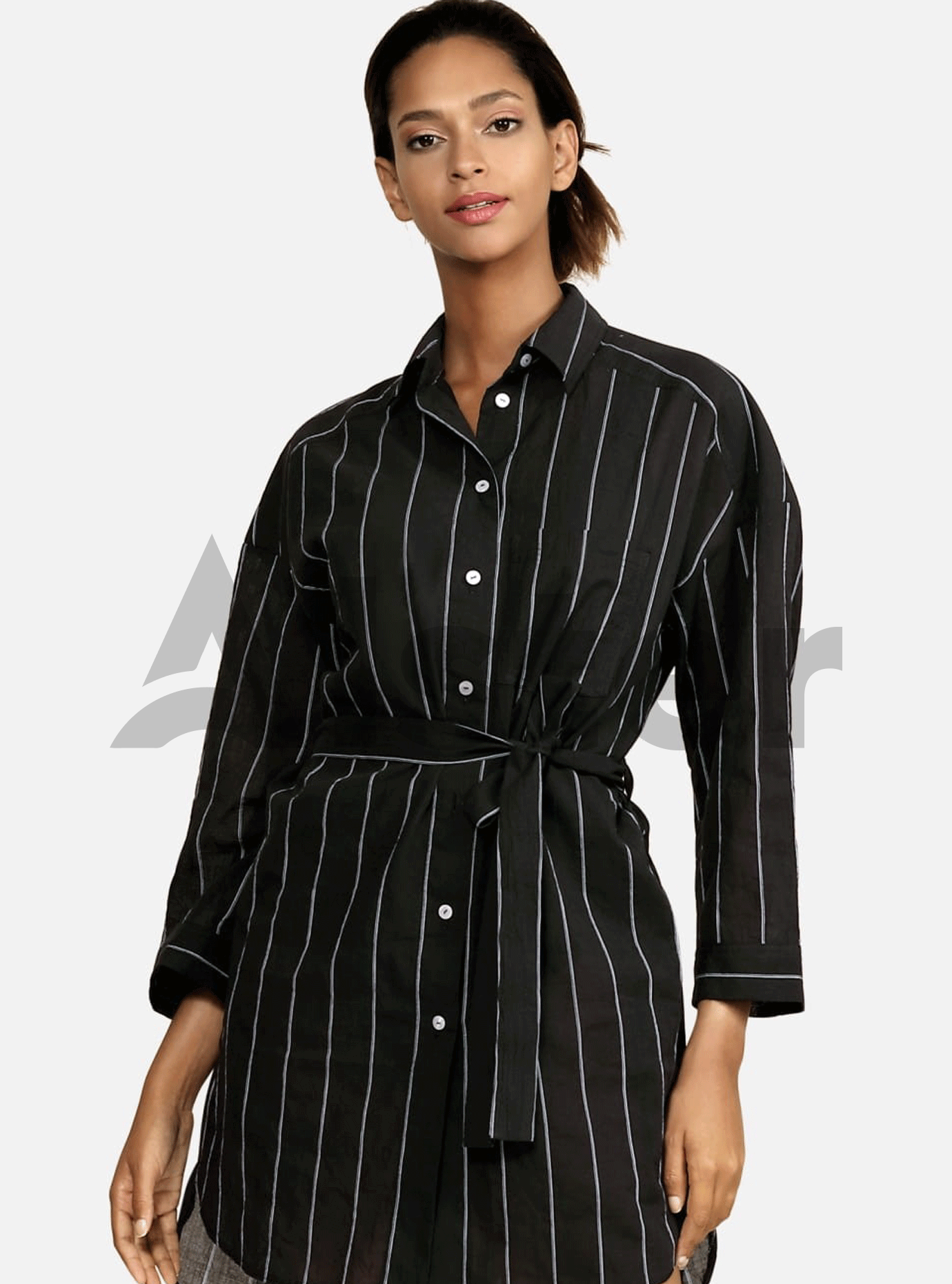 Пляжная туника-рубашка Чёрный S (01-T19009): фото - Alster.ua Пляжная туника-рубашка Чёрный S (01-T19009): фото - Alster.ua