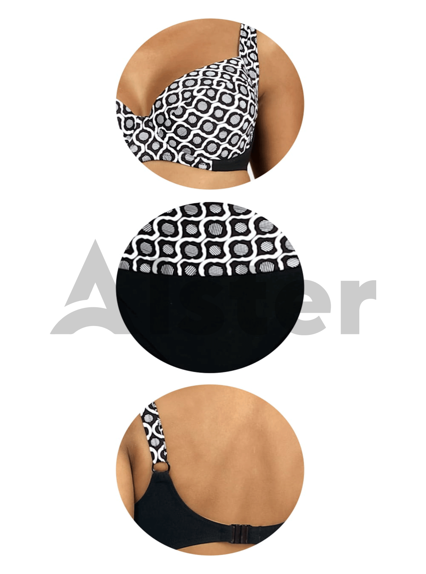 Раздельный купальник с манжетом на плавках Белый 46G (01-KF20215): фото - Alster.ua