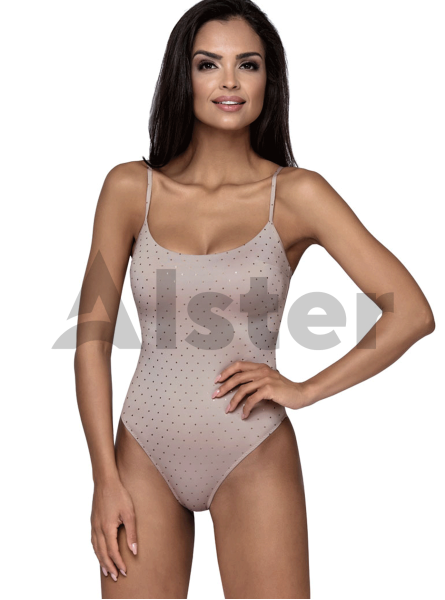 Сдельный купальник на тонких бретелях