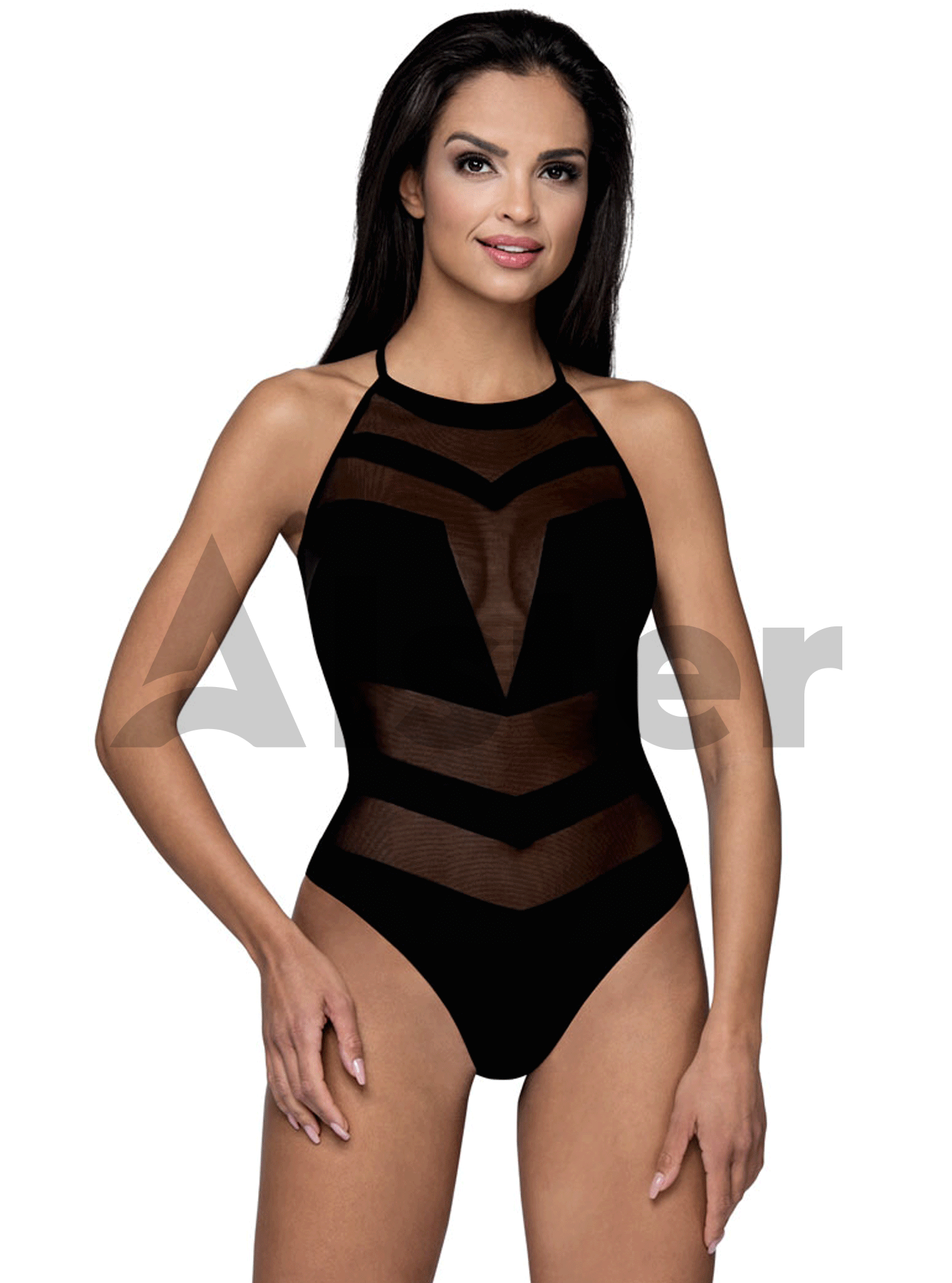 Сдельный купальник с сеточкой Чёрный 36 (01-KL20008): фото - Alster.ua Сдельный купальник с сеточкой Чёрный 36 (01-KL20008): фото - Alster.ua