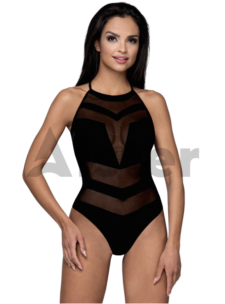 Сдельный купальник с сеточкой