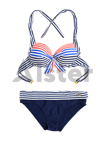 Раздельный купальник с полосатым принтом Раздельный купальник с полосатым принтом