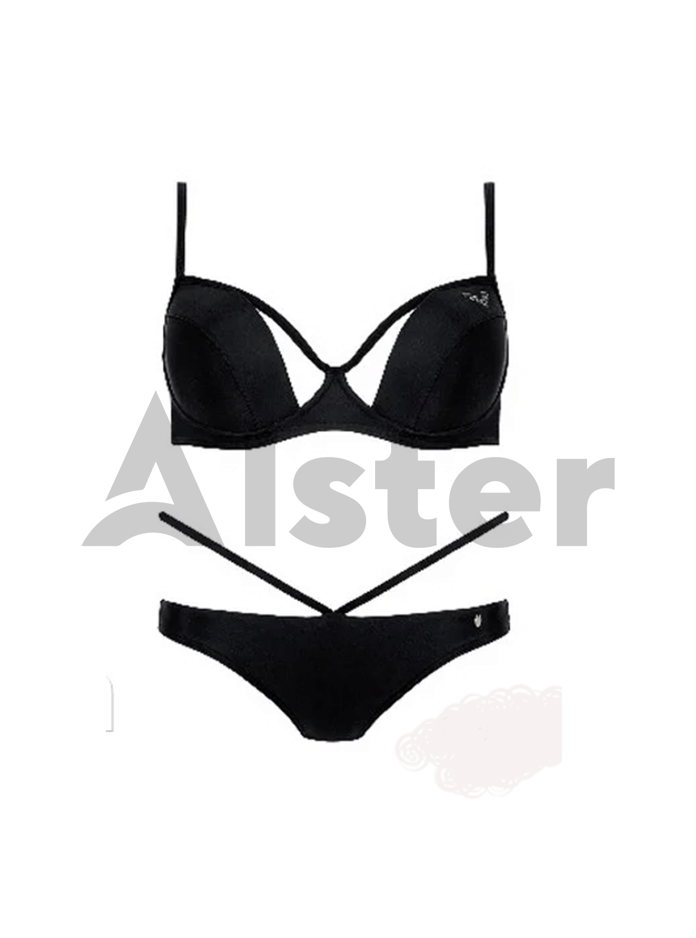 Раздельный купальник c декором Чёрный 36C (01-KE211004): фото - Alster.ua