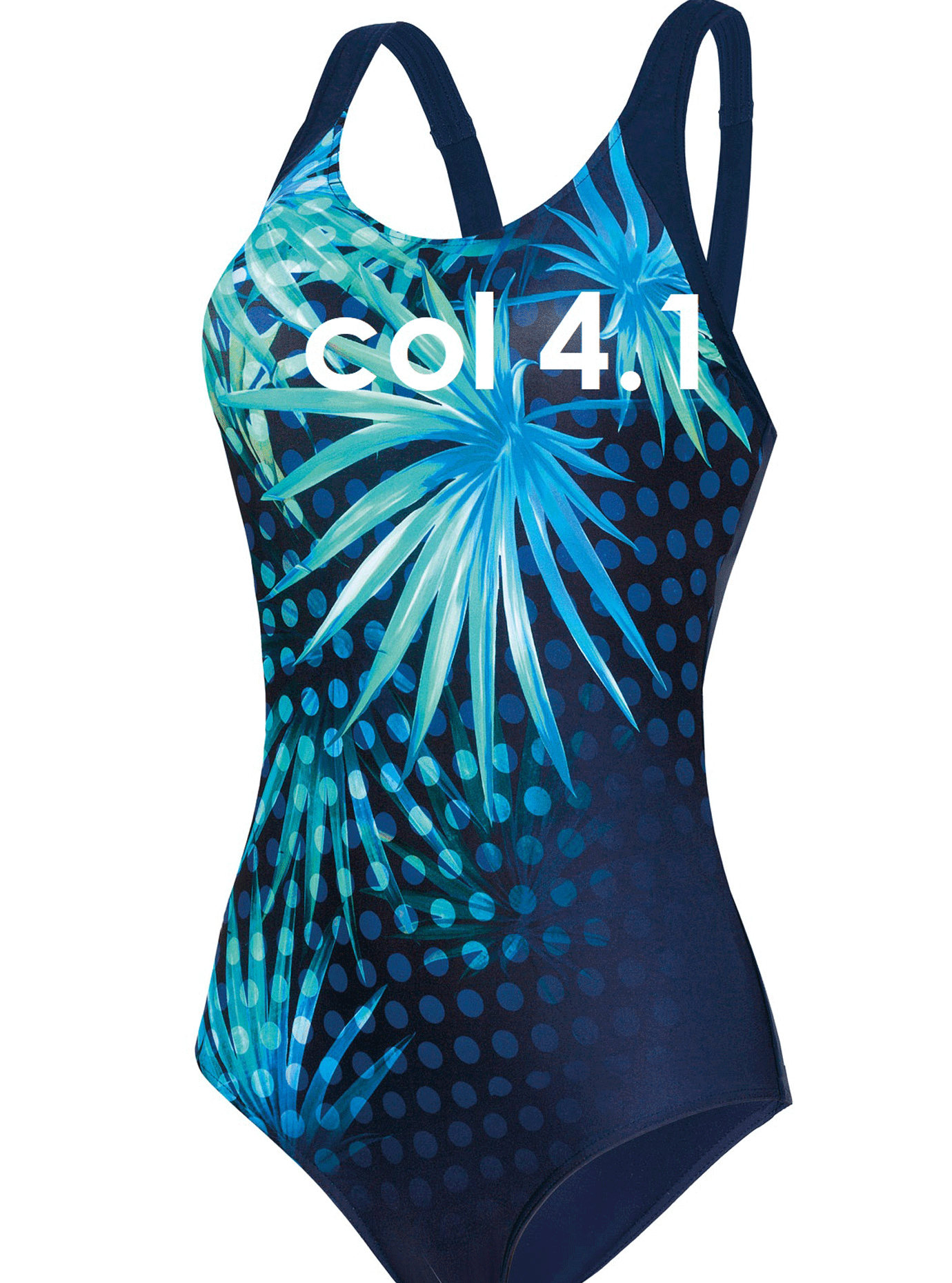 Сдельный спортивный купальник Голубой XL (01-K190853): фото - Alster.ua