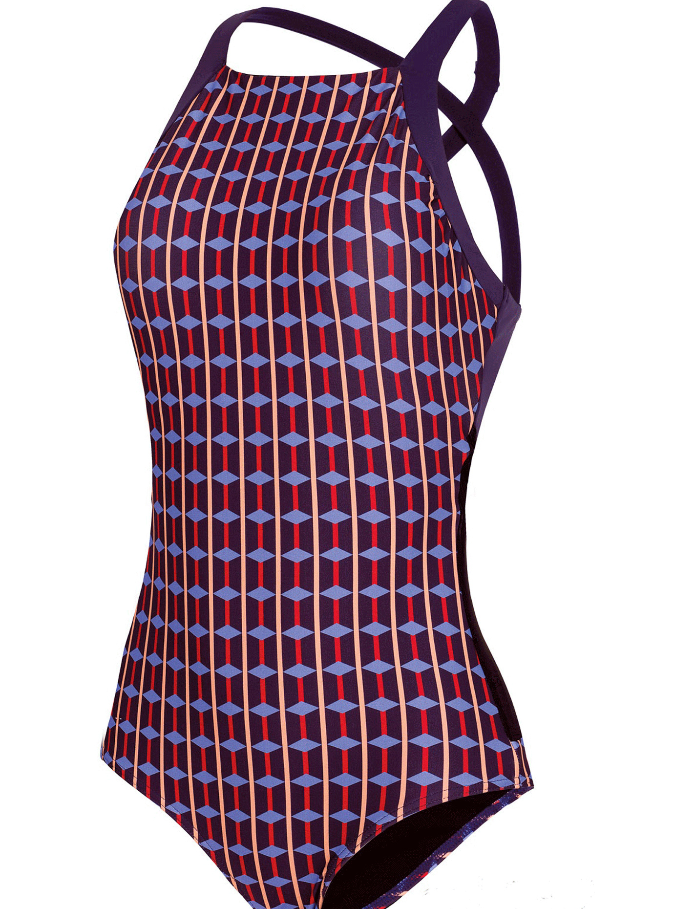 Сдельный спортивный купальник Бордовый 2XL (01-K190882): фото - Alster.ua