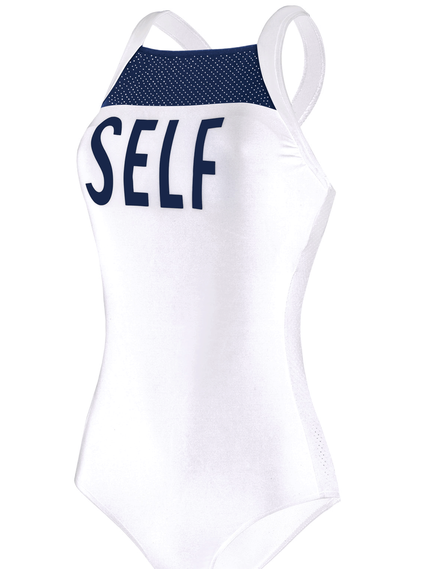 Сдельный спортивный купальник с надписью Белый 2XL (01-K190884): фото - Alster.ua