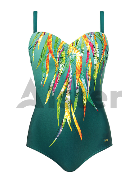 Сдельный купальник балконет с рисунком Сдельный купальник балконет с рисунком