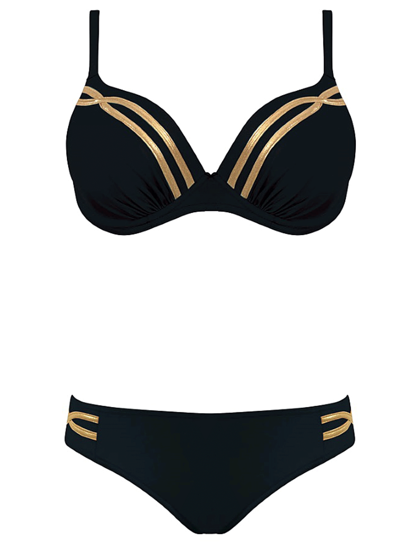 Купальник раздельный с классическим бюстгальтером Чёрный 40C (01-K190802): фото - Alster.ua