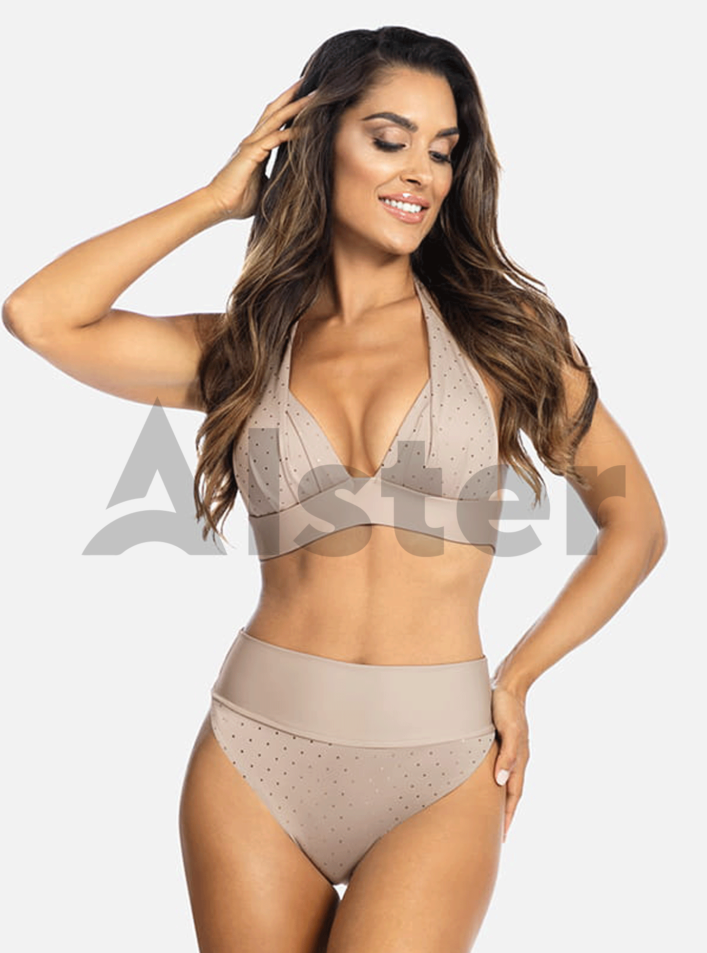 Купальник FEBA F161 c завышенными плавками Бежевый 42E (01-KF21129): фото - Alster.ua Купальник FEBA F161 c завышенными плавками Бежевый 42E (01-KF21129): фото - Alster.ua