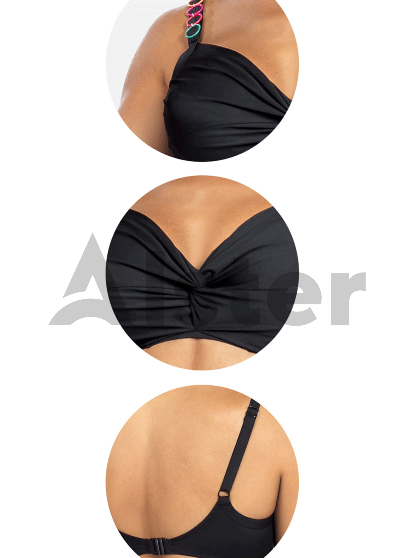 Купальник раздельный FEBA F90A Чёрный 38E (01-KF21232): фото - Alster.ua