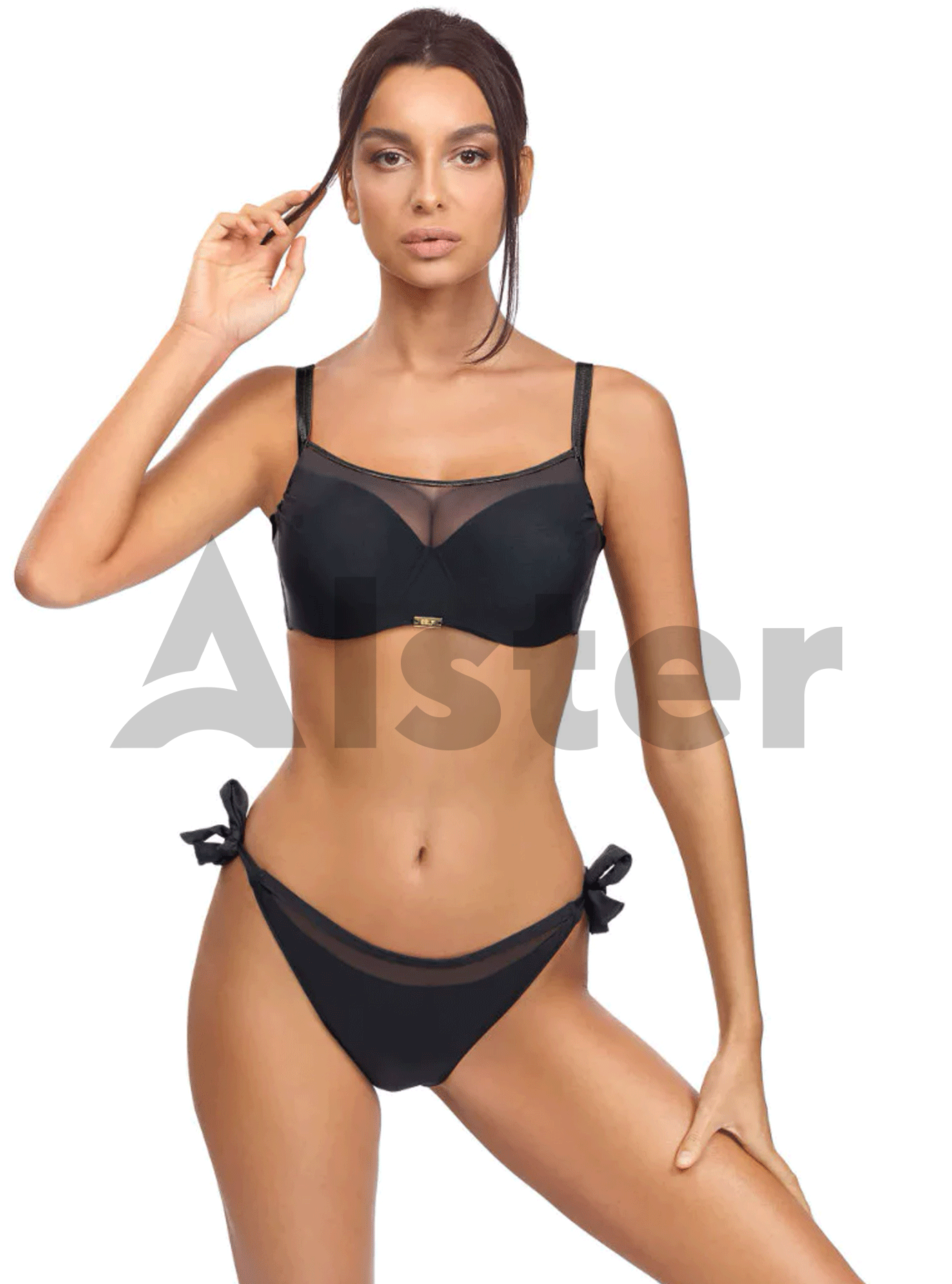 Купальник балконет с сеткой SELF S1002WM Чёрный 42F (01-KS210198): фото - Alster.ua