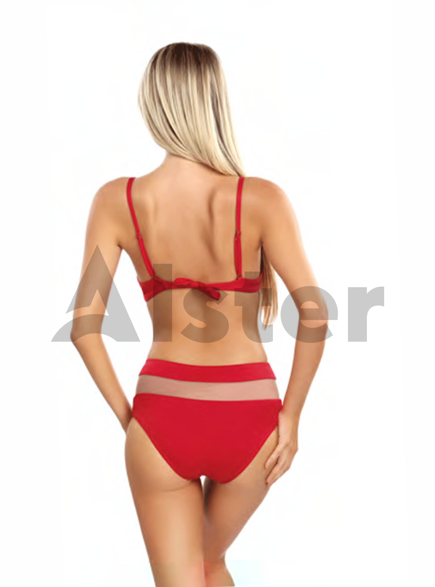 Купальник с сеткой SELF S1085 Красный 40E (01-KS210137): фото - Alster.ua