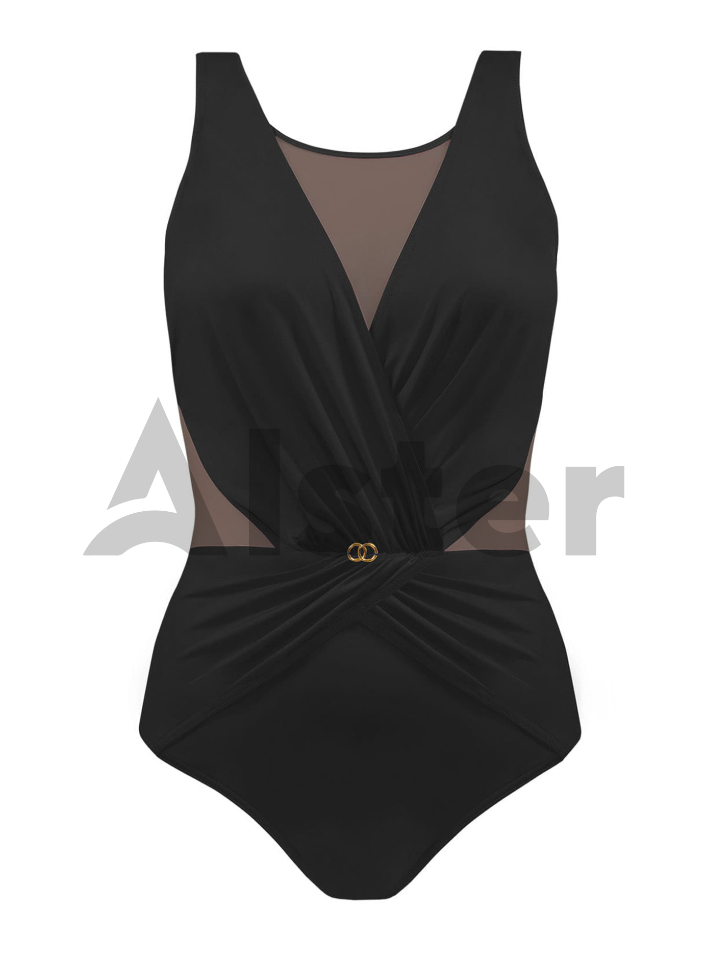 Сдельный купальник Self S1006V Чёрный L (S1006V-01): фото - Alster.ua