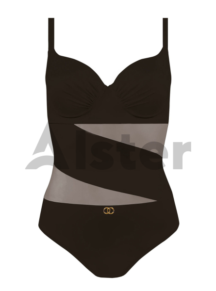 Сдельный купальник Self S964V с сеткой