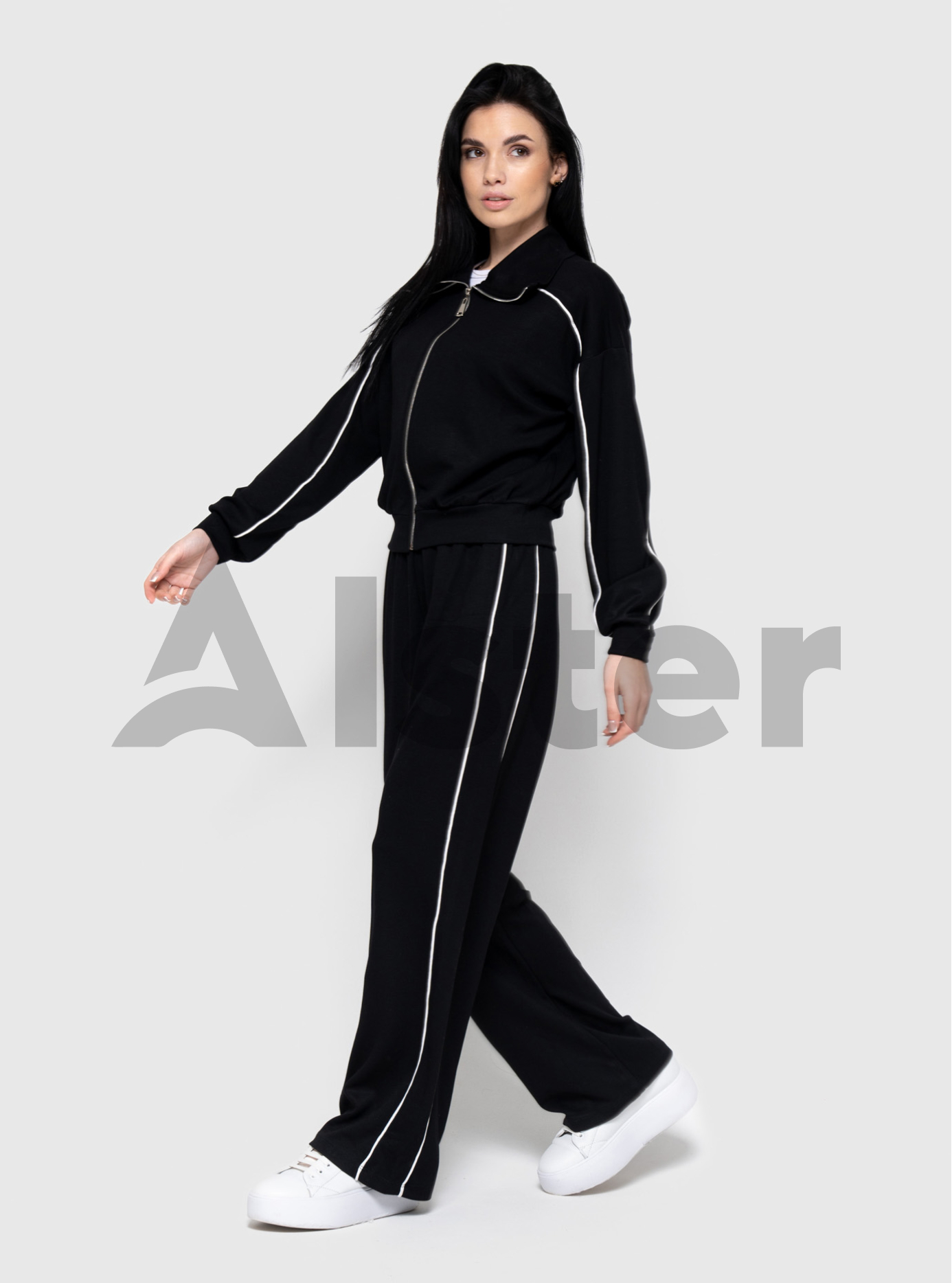 Стильный трикотажный женский костюм 138 Sevilen Чёрный 40 (S138-03): фото - Alster.ua