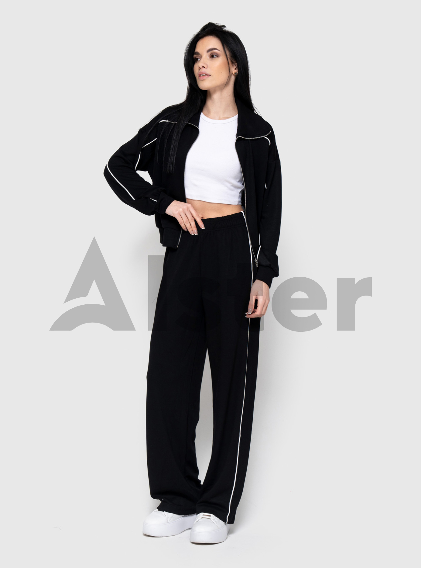 Стильный трикотажный женский костюм 138 Sevilen Чёрный 38 (S138-02): фото - Alster.ua