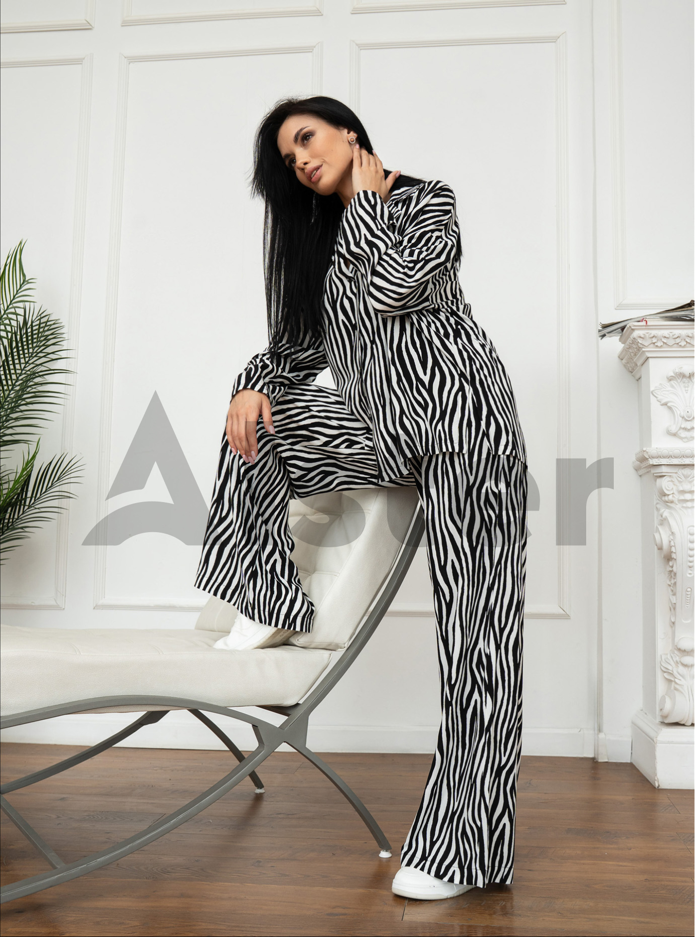 Стильный трикотажный женский костюм Samange K-014 Чёрный L (K-014-09): фото - Alster.ua