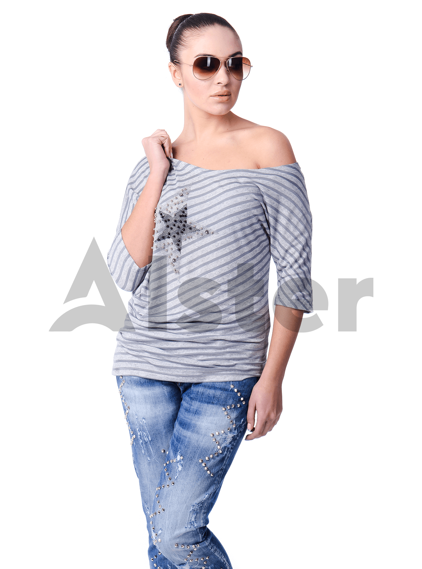 Футболка женская Серый 42 (01-O17023): фото - Alster.ua