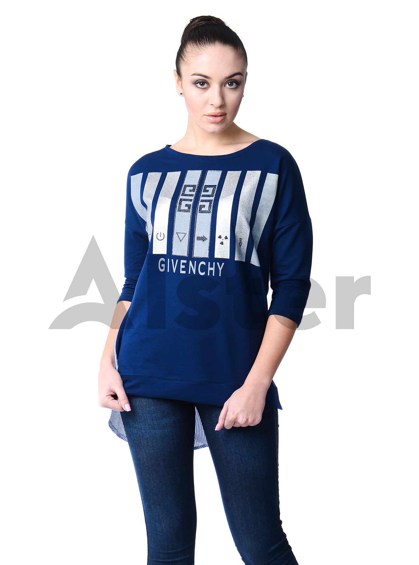 Футболка жіноча з довгим рукавом Сірий 42 (01-O17012): фото - Alster.ua