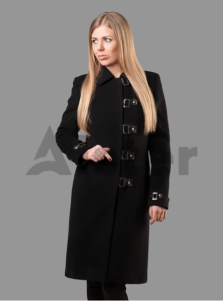 Пальто демисезонное длинное приталенное