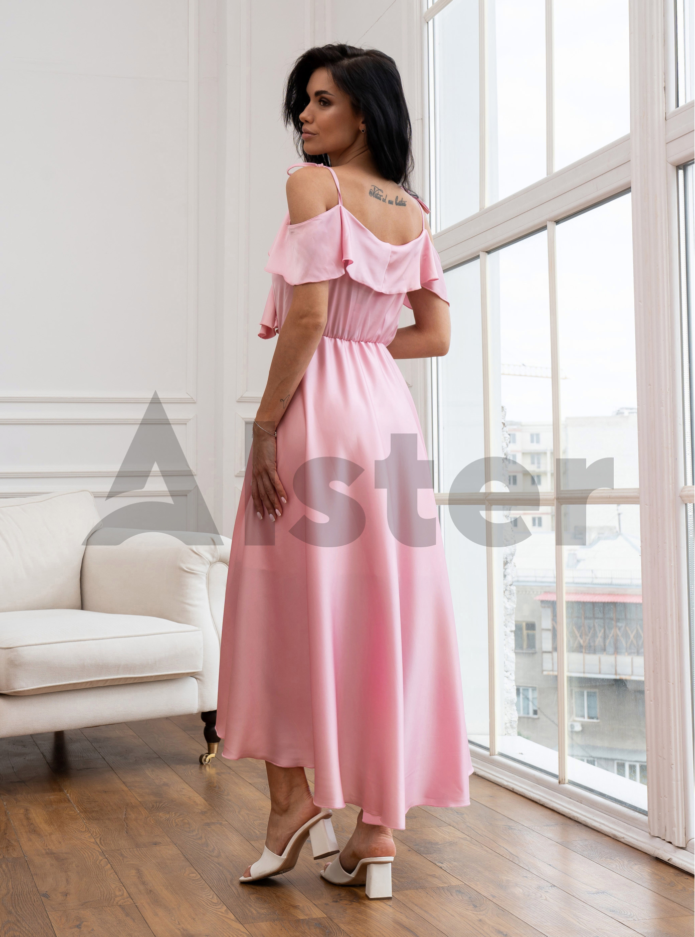 Длинный сарафан 777 с завязками атлас Пудра S (A777-5-01): фото - Alster.ua Длинный сарафан 777 с завязками атлас Пудра S (A777-5-01): фото - Alster.ua