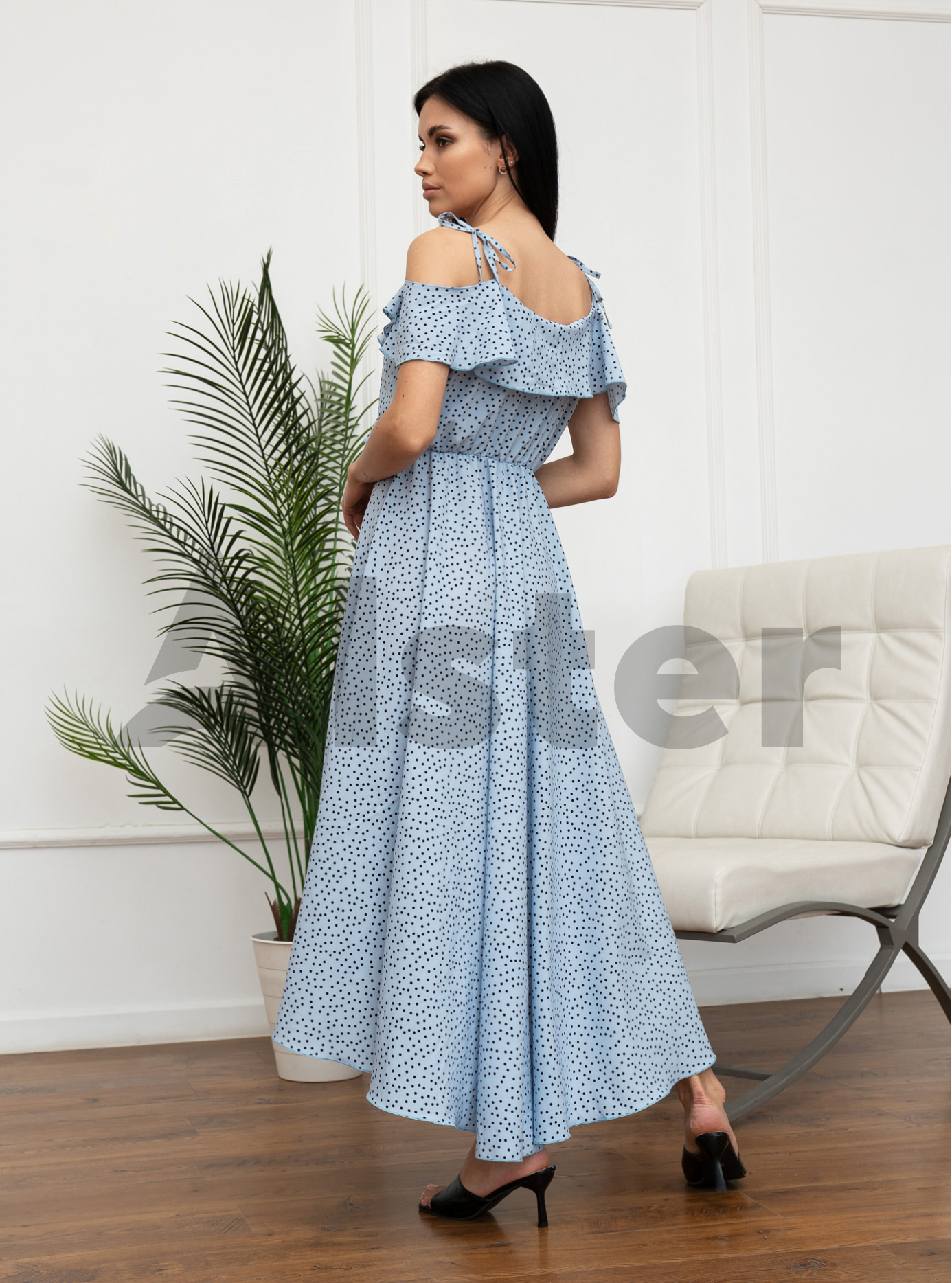 Длинный сарафан 777 с завязками Светло-голубой M (A777-3-10): фото - Alster.ua