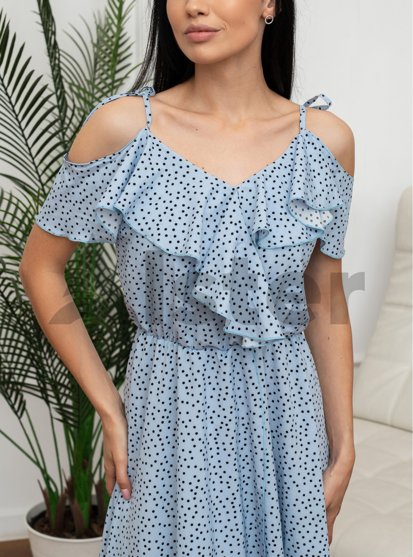 Длинный сарафан 777 с завязками Светло-голубой M (A777-3-10): фото - Alster.ua