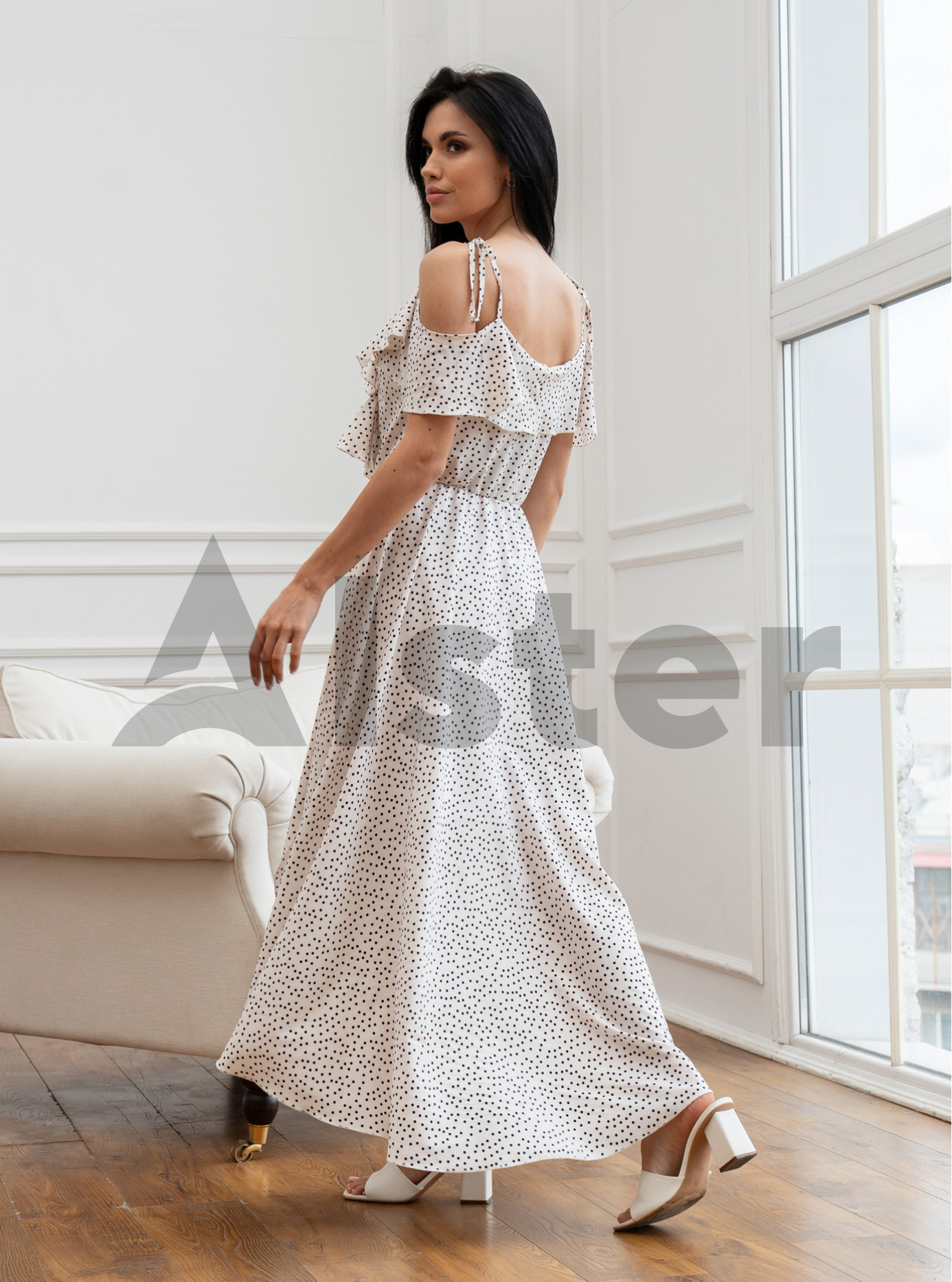 Длинный сарафан 777 с завязками Молоко L (A777-3-07): фото - Alster.ua