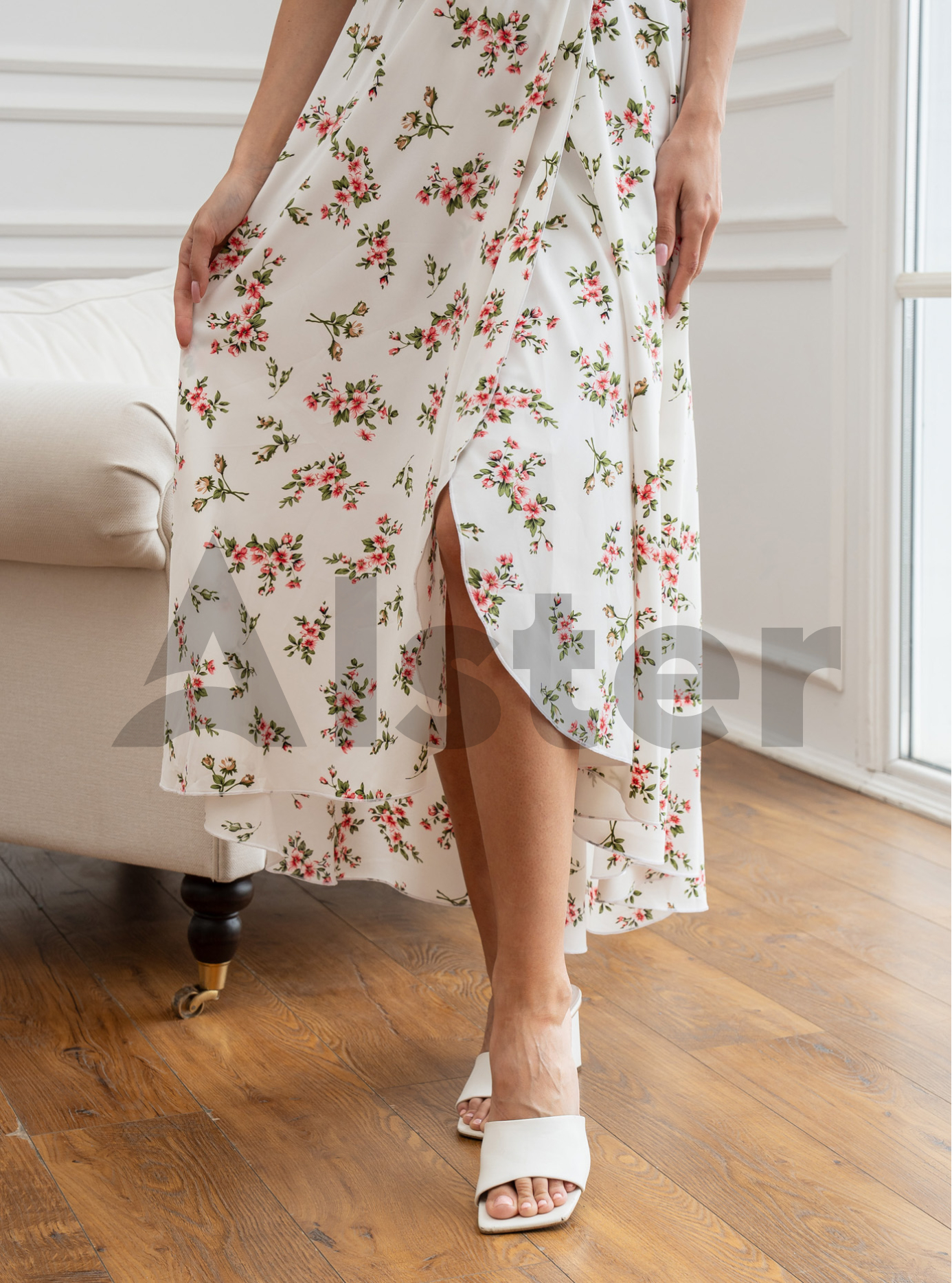 Длинный сарафан 777 с завязками Белый S (A777-1-05): фото - Alster.ua