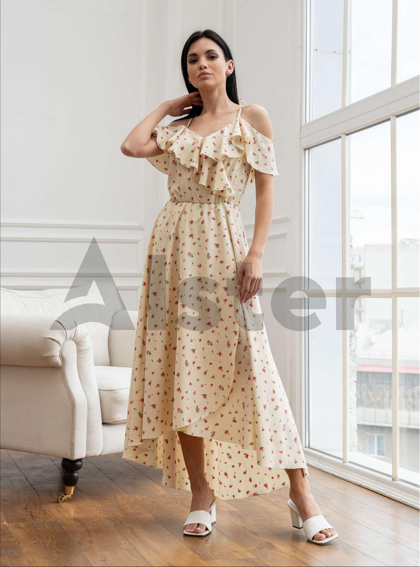 Длинный сарафан 777 с завязками Бежевый XL (A777-2-04): фото - Alster.ua Длинный сарафан 777 с завязками Бежевый XL (A777-2-04): фото - Alster.ua