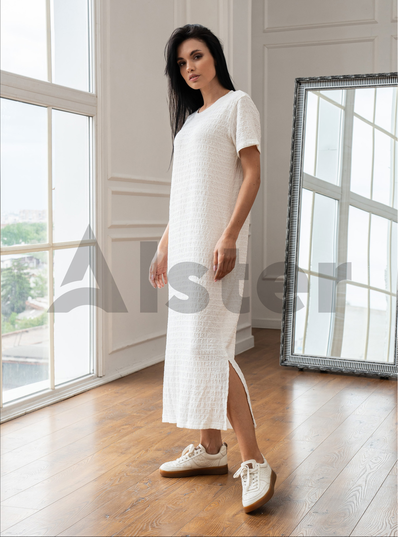 Довга елегантна сукня Nolvit PO-23 Молочний XL (PO23-08): фото - Alster.ua