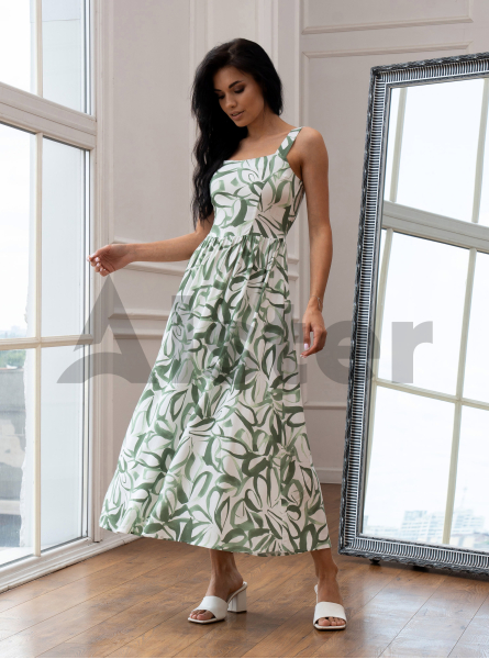 Летнее платье Nolvit PO-148 с абстрактным принтом