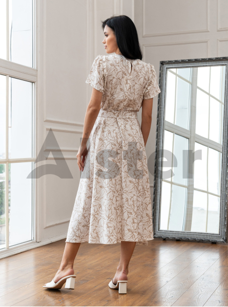 Длинное платье с коротким рукавом Nolvit P-289