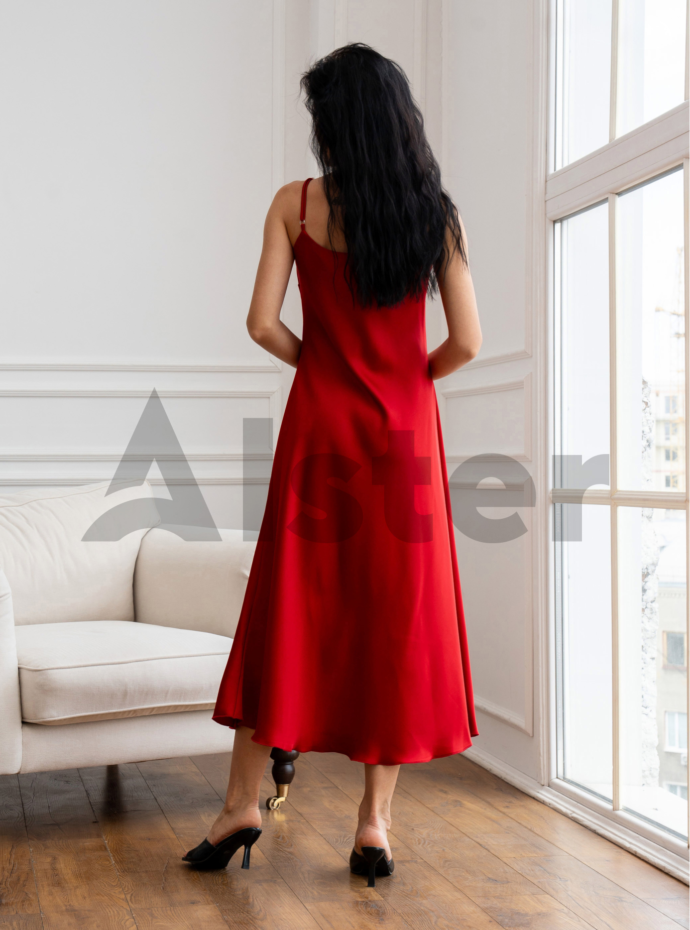 Длинное элегантное платье Nolvit P-341 Красный S (P341-16): фото - Alster.ua