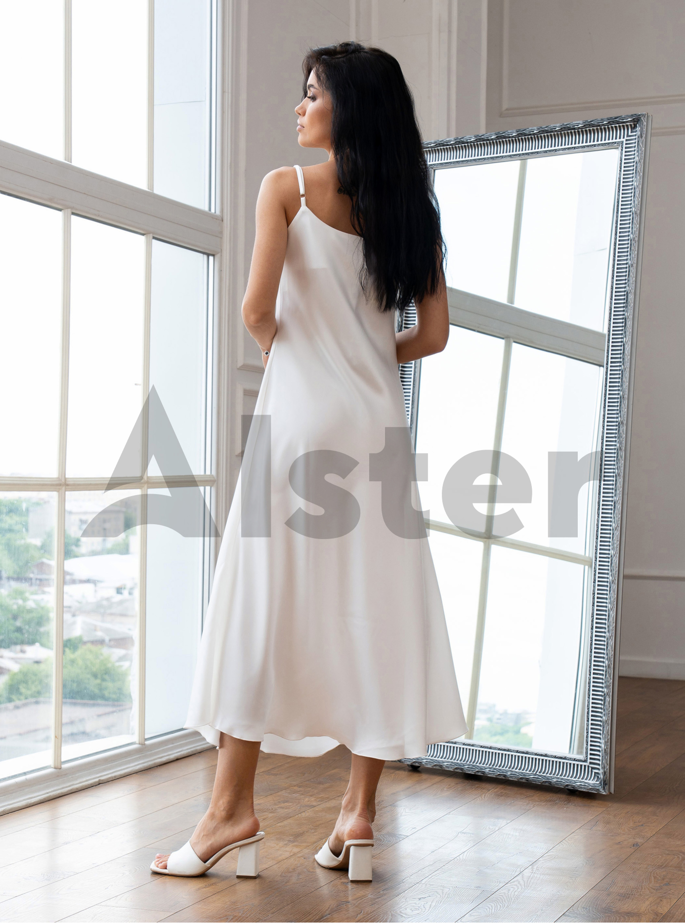 Длинное элегантное платье Nolvit P-341 Молочный S (P341-04): фото - Alster.ua