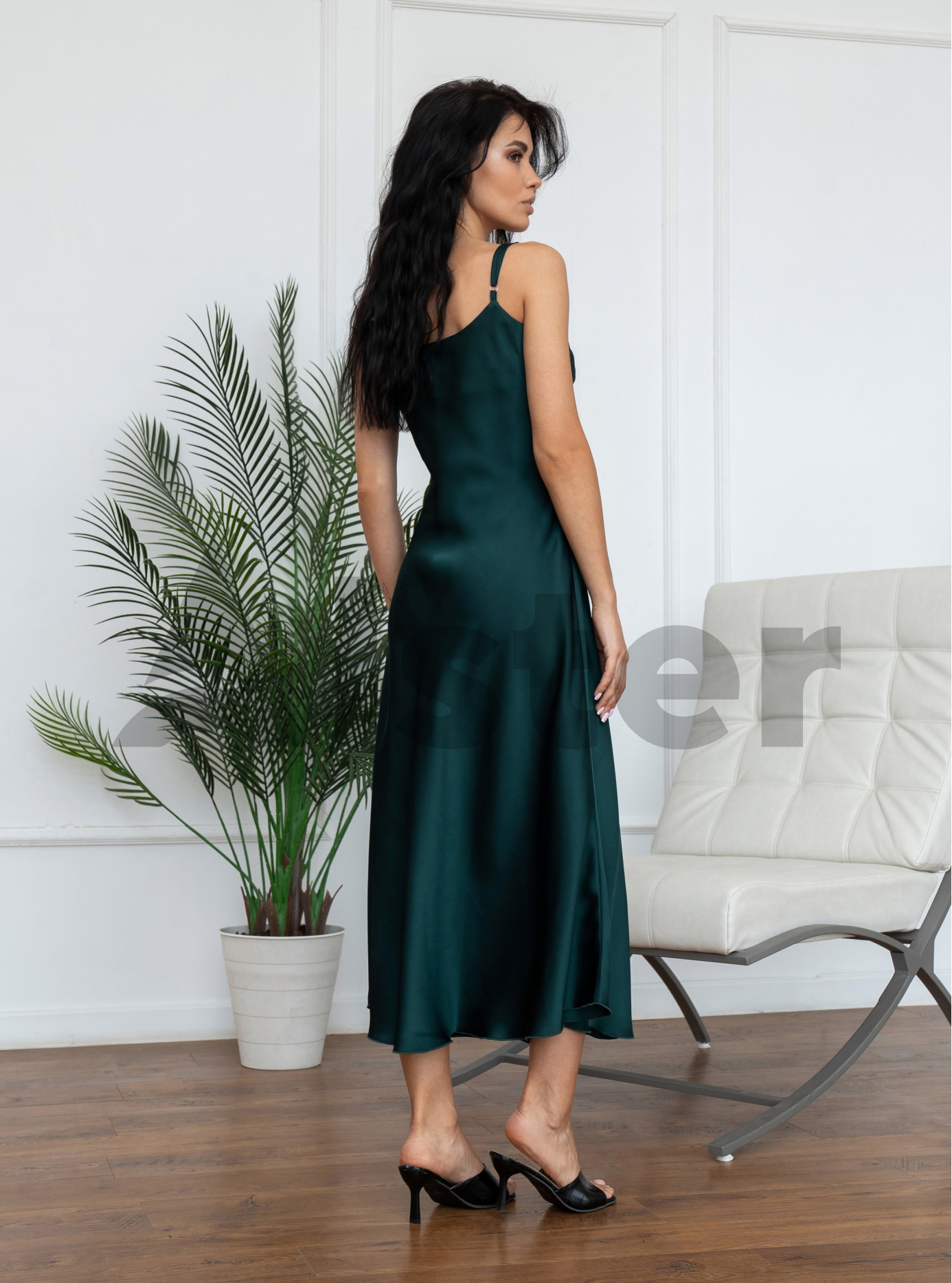 Длинное элегантное платье Nolvit P-341 Зелёный L (P341-15): фото - Alster.ua